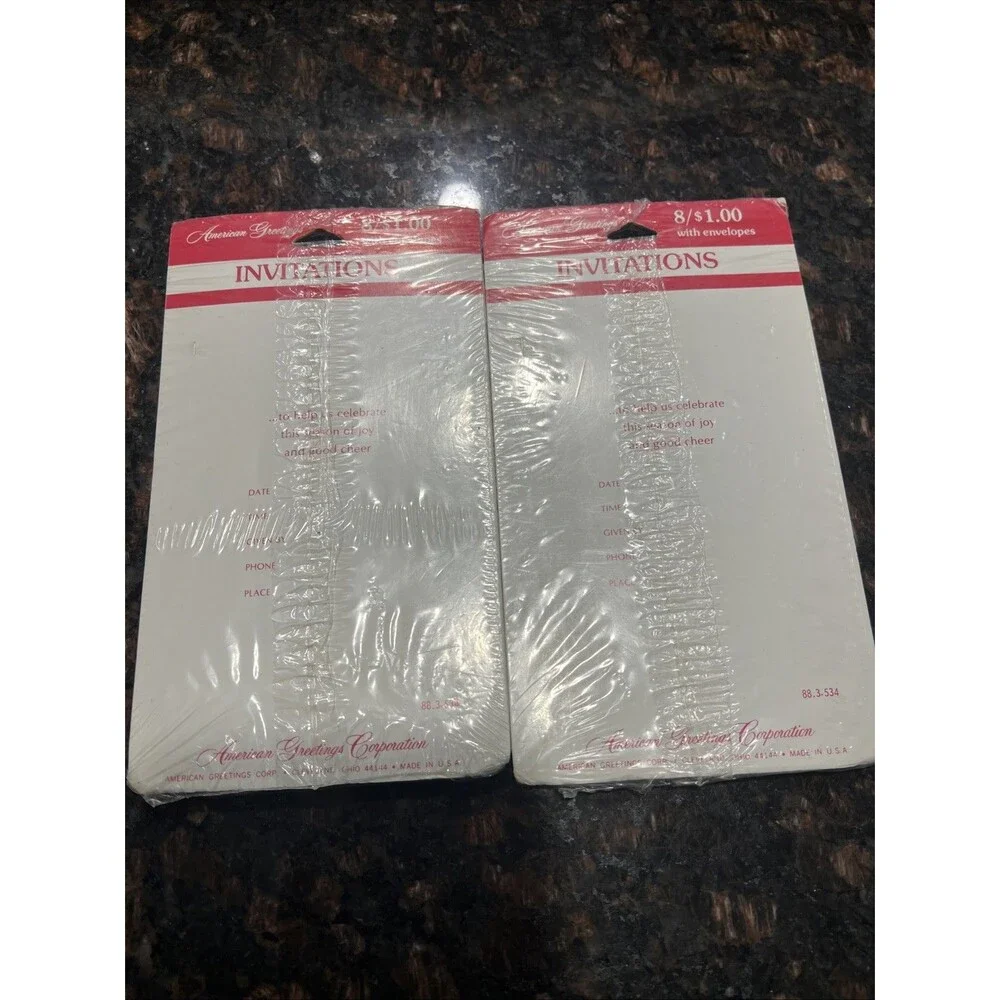Vintage ︱American Greetings︱Holiday Party Invitations︱Set of 2︱16 Total Cards